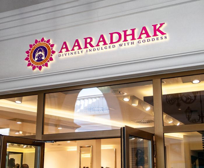 Aaradhak logo mockup