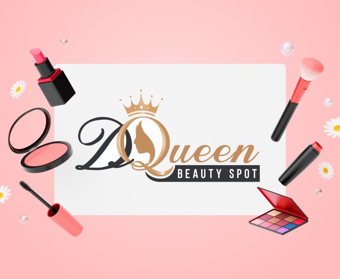 D queen logo mockup 1