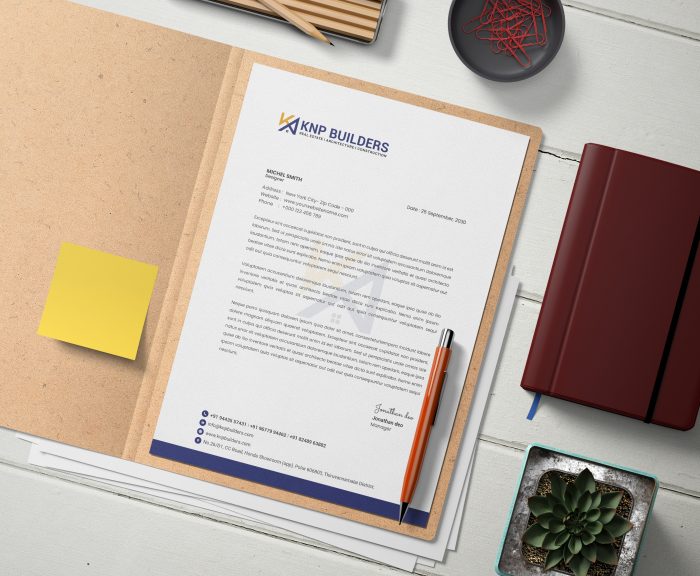 A4 Flyer, Letterhead Mockup